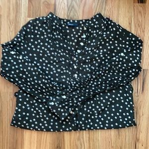 Cotton Silk Blend Gap Maternity Blouse, Sz L